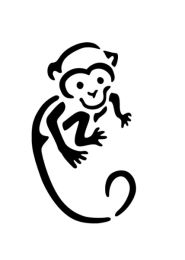 Tattoostencil ASA Monkey